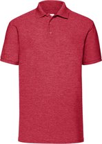 Fruit Of The Loom Heren 65/35 Pique Poloshirt Korte Mouwen (Heather Rood)