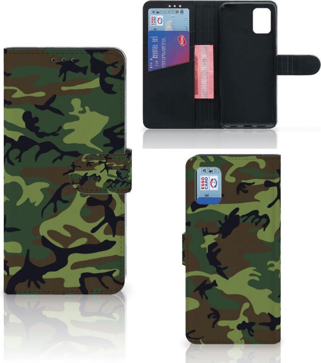 Samsung Galaxy A31 Telefoon Hoesje Army Dark