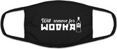 Wodka mondkapje |Grappig | gezichtsmasker | bescherming | bedrukt | logo | Zwart mondmasker van katoen, uitwasbaar & herbruikbaar. Geschikt voor OV