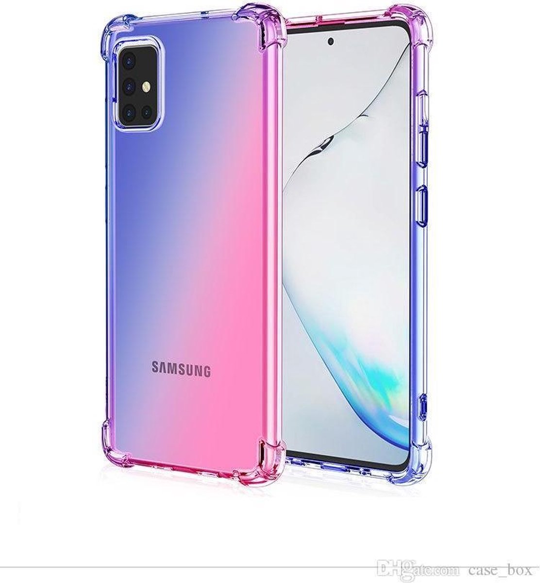 BixB Samsung A51 Shockproof Hoesje Shock Siliconen Case - Transparant