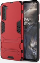 OnePlus Nord Hybride Hoesje met Kickstand Rood