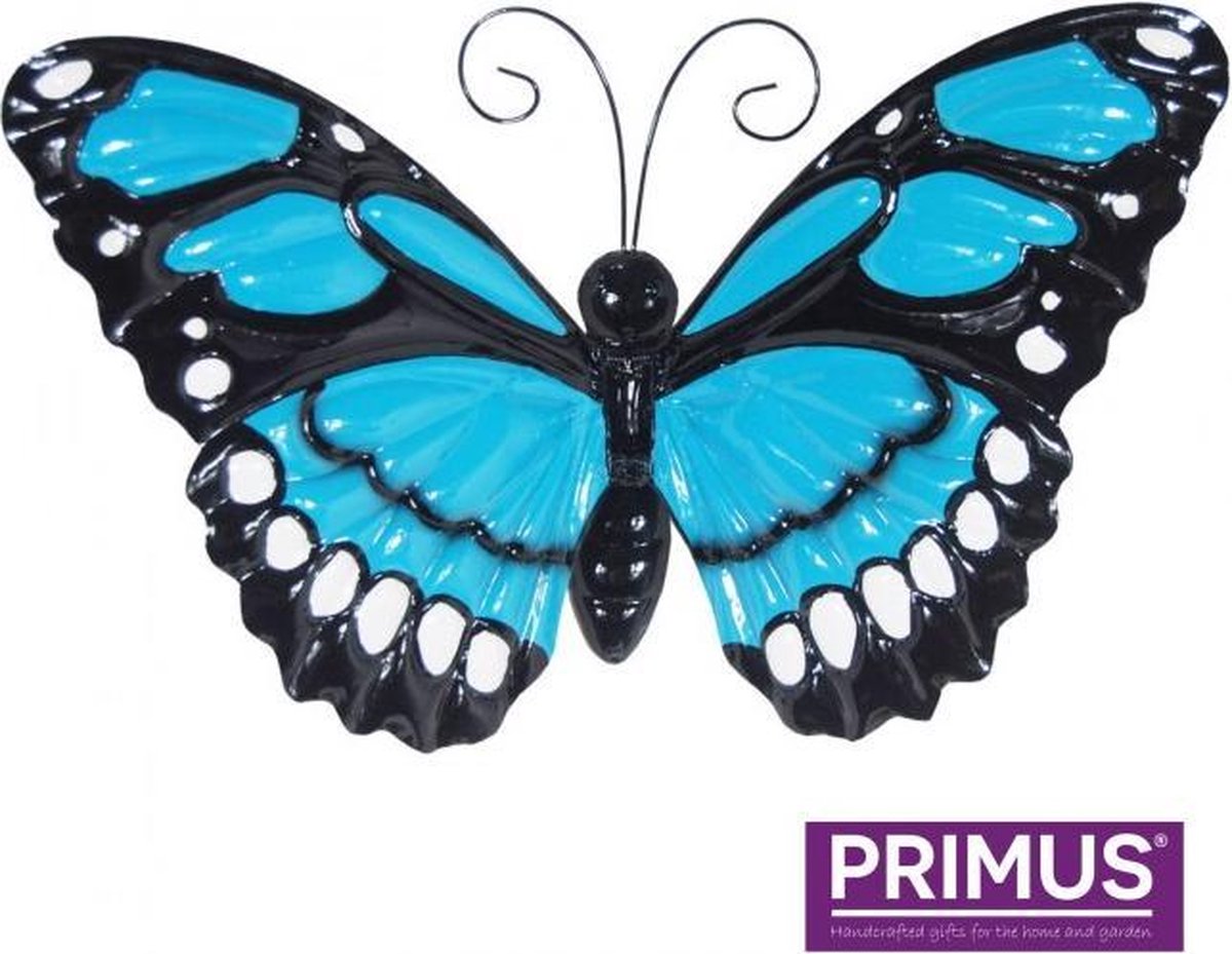 Décoration Murale De Jardin Papillon En Métal Papillon Bleu Avec Ailes Mobiles 4334