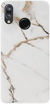 ADEL Siliconen Back Cover Softcase Hoesje Geschikt voor Huawei P20 Lite (2018) - Marmer Goud