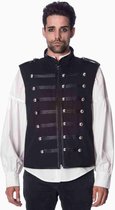 Banned - Military Waistcoat - L - Zwart