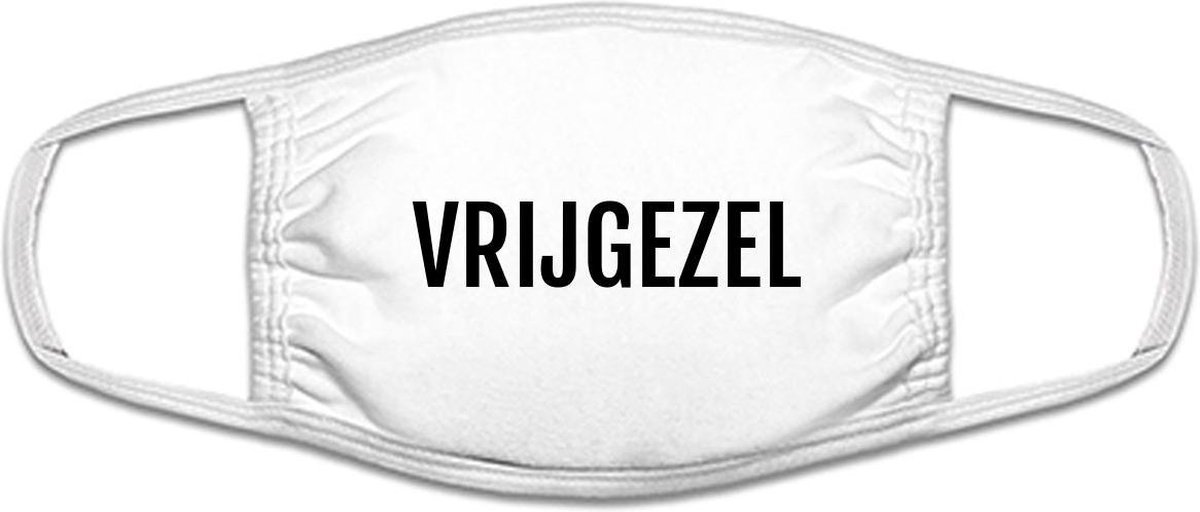 Vrijgezel mondkapje | grappig | gezichtsmasker | bescherming | bedrukt | logo | Wit mondmasker van katoen, uitwasbaar & herbruikbaar. Geschikt voor OV