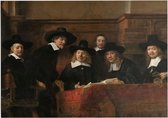 De staalmeesters, Rembrandt van Rijn - Foto op Forex - 160 x 120 cm