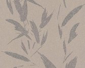 PAPIER PEINT RURAL PALM FEUILLES - Marron Beige Gris - AS Creation New Elegance