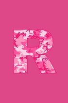 R: Writing Journal Diary for Active Duty or Deployed Military Service Member with Pink Camouflage Camo Initial. 6'' x 9'' 1