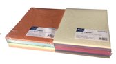 Joy!Crafts / 264 Vellen Papier/  11 x Papierset Linnen  24 vel  / Hobby Papier / A5 / 230 gr /  mocca, zalm, lichtgroen, donkergroen, lichtblauw, oranje, donkerrood, donkerblauw, f