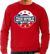 Have fear Czech republic is here sweater voor Tsjechie supporters rood voor heren XL