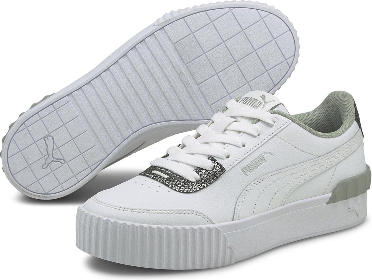 puma carina lift snake trainers in white
