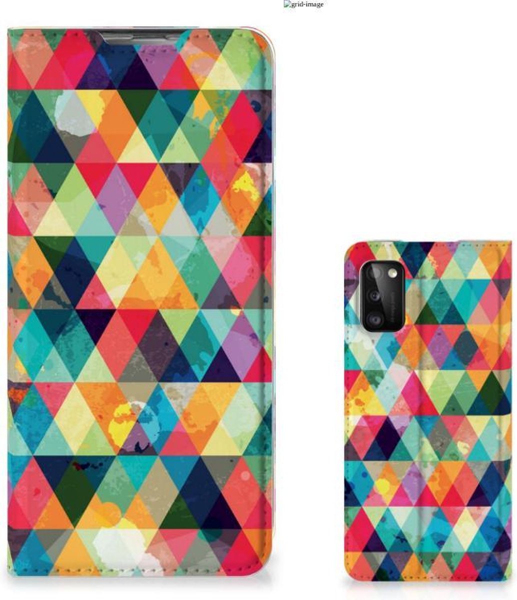 Samsung Galaxy A41 Hoesje met Magneet Geruit
