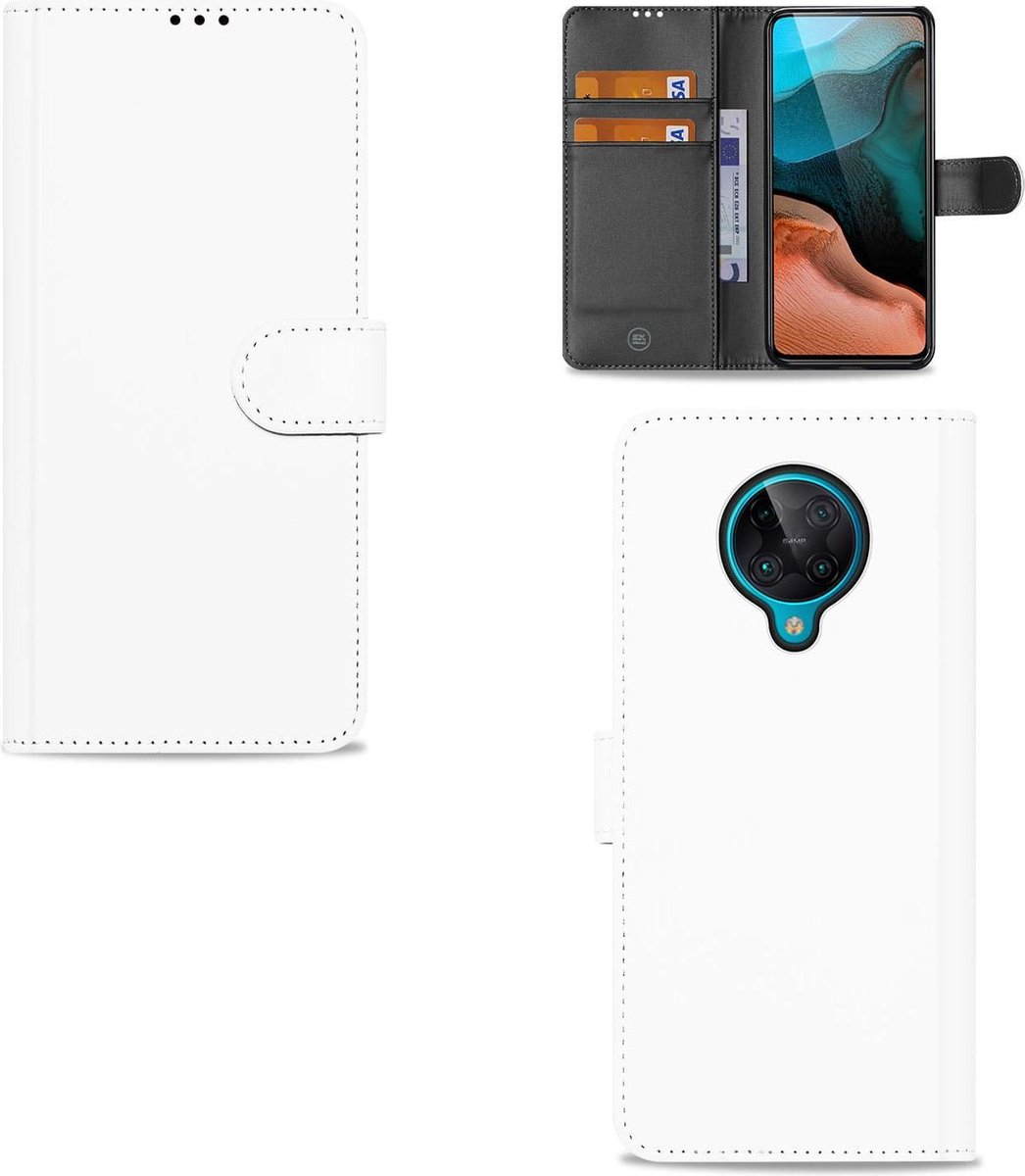 Xiaomi Poco F2 Pro Bookcase Hoesje Wit met Pasjeshouder