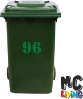 Kliko Sticker / Vuilnisbak Sticker - Nummer 96 - 15,7 x 25 - Groen
