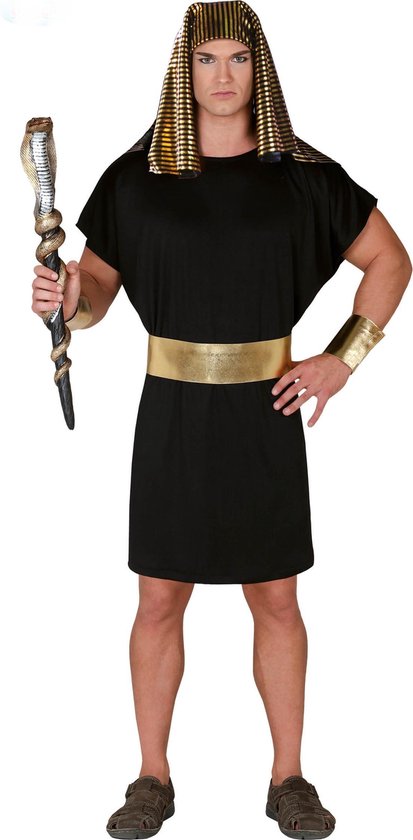 FIESTAS GUIRCA, S.L. - Zwart met goud Farao kostuum voor mannen - L (50)