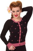 Dancing Days Cardigan -4XL- GOLDEN TOUCH Zwart/Roze