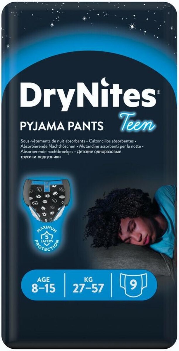 DryNites Absorberende Luierbroekjes Boy 8-15 jaar 9 stuks
