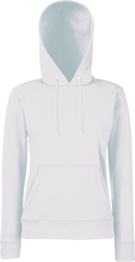 Fruit of the Loom - Lady-Fit Classic Hoodie - Wit - XS