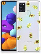 Telefoon Hoesje Geschikt voor Samsung Galaxy A21s Siliconen Hoesje met Foto Avocado