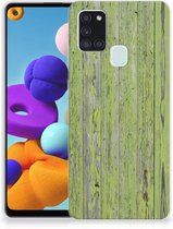 Cover Case Geschikt voor Samsung Galaxy A21s Smartphone hoesje Green Wood