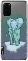 Casetastic Samsung Galaxy S20 Plus 4G/5G Hoesje - Softcover Hoesje met Design - Emerald Elephant Print