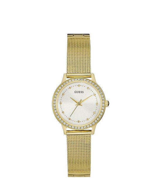 GUESS Watches W0647L7 horloge Vrouwen RVS Goudkleurig 30 mm