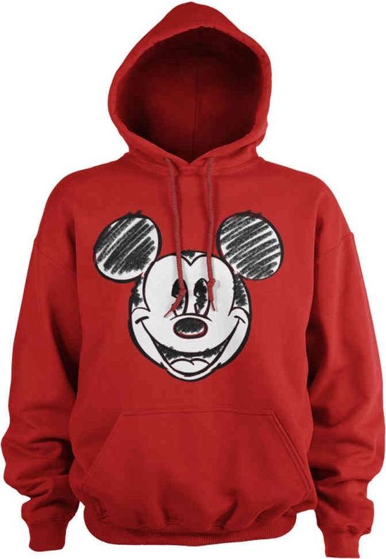 Disney Mickey Mouse Hoodie/trui -2XL- Pixelated Sketch Rood | bol.com