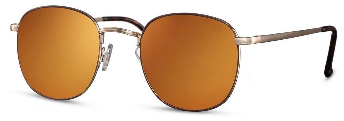 Cwi Zonnebril Panto Unisex Cat. 3 Goud/oranje