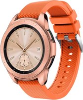 Siliconen Smartwatch bandje - Geschikt voor  Samsung Galaxy Watch siliconen bandje 42mm - oranje - Horlogeband / Polsband / Armband