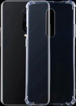 Voor OnePlus 6T Vierhoekige schokbestendige ultradunne transparante TPU-hoes