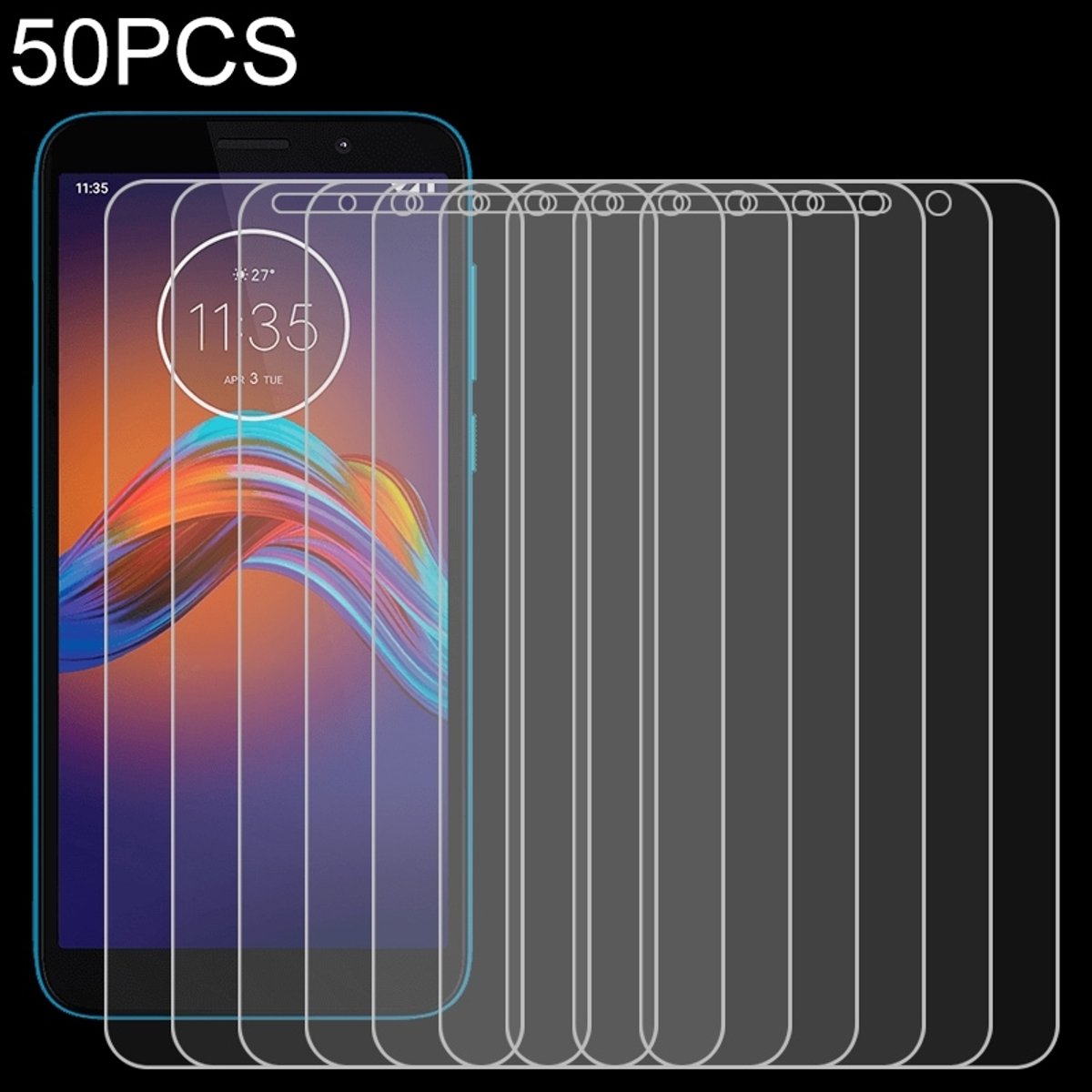 50 STUKS Voor Motorola Moto E6 Spelen 9 H 2.5D Scherm Gehard Glas Film