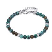 Twice As Nice Armband in edelstaal, bollen, groen, turquoise  21 cm+3 cm