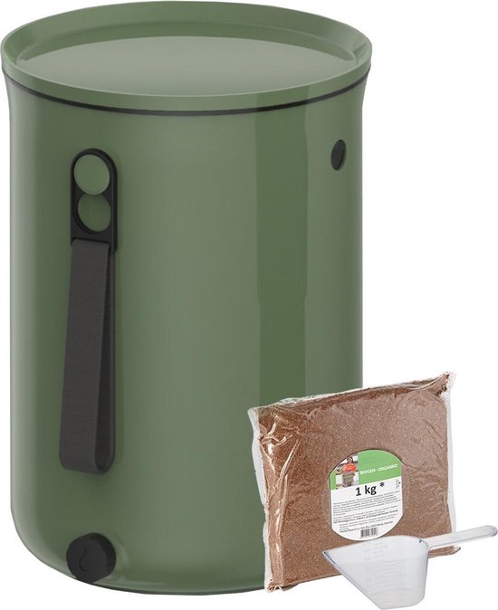 Skaza Bokashi Organko 2 - Prullenbak - Compost - Plastic - Groen - 9.6 L
