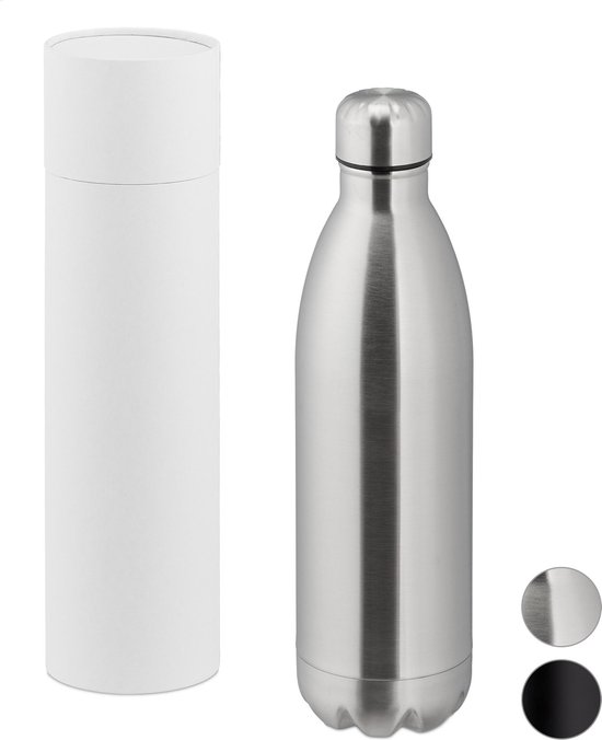 LARS NYSØM Gourde INOX 1000ml, 1L Bouteille d'eau isolée sans BPA