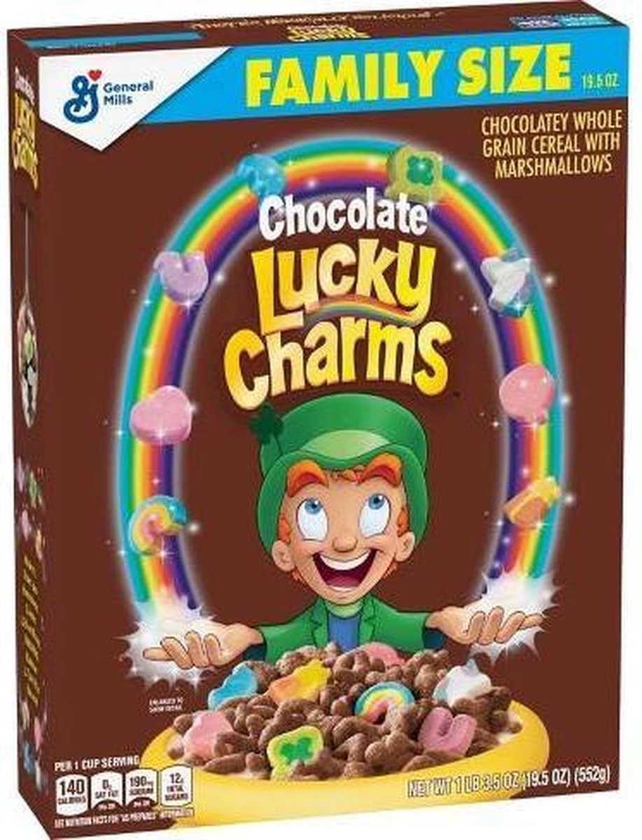 Lucky Charms, Chocolate Cereal (Family Size) (552g) | bol.com