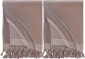 Walra Hamamdoek Soft Cotton - 2 stuks - 100x180 cm - Taupe