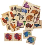 Selecta Spielzeug Memoryspel Memo Zoo Junior Hout 36-delen