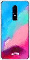 OnePlus 6 Hoesje Transparant TPU Case - Abstract Hues #ffffff