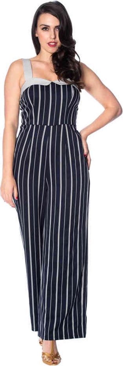 Dancing Days - SUMMER BREEZE 1920S Jumpsuit - L - Blauw