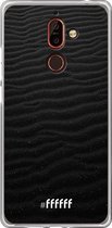 Nokia 7 Plus Hoesje Transparant TPU Case - Black Beach #ffffff