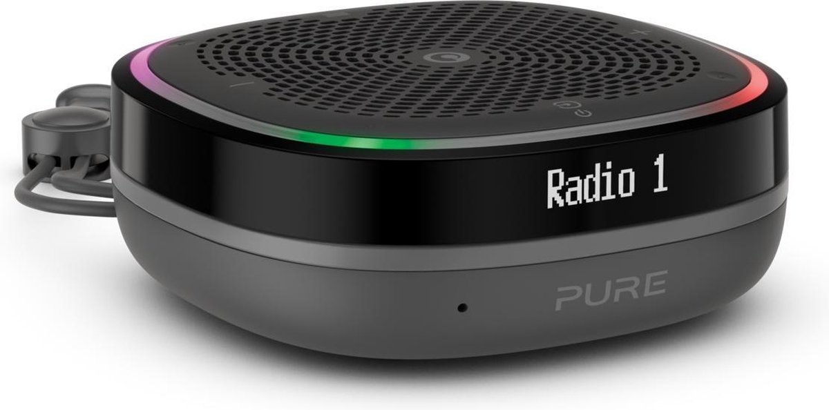 Pure StreamR Splash Smart Speaker DAB+, FM en Bluetooth Radio Zwart
