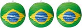 Set van 5x stuks lampionnen Brazilie versiering van 24 cm - brandvertragend - Braziliaanse feestartikelen