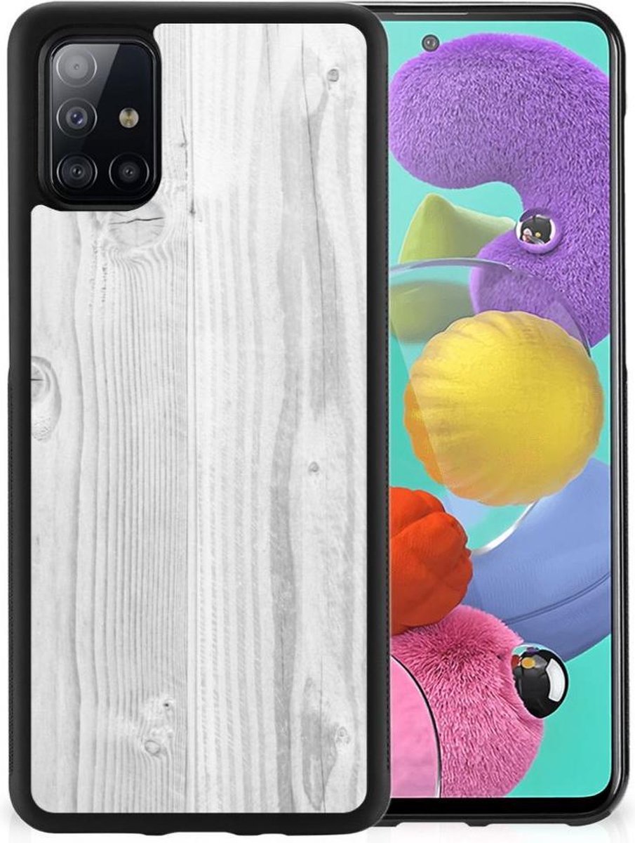 Samsung Galaxy A51 Grip Case White Wood
