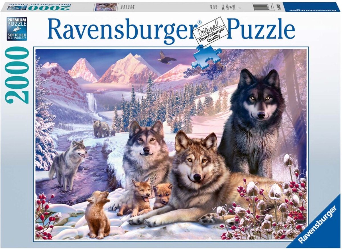 Ravensburger puzzel Wolven in de sneeuw - Legpuzzel - 2000 stukjes