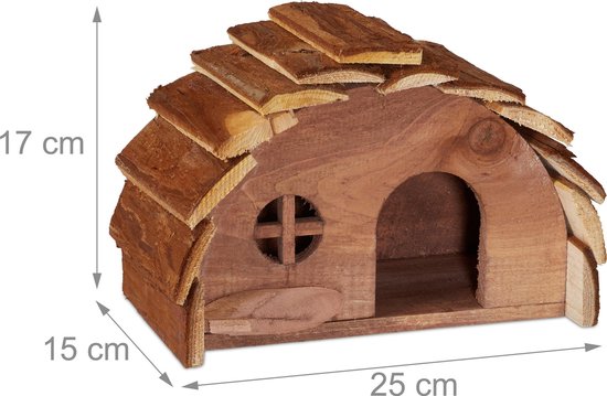 Relaxdays hamsterhuis - hout - knaagdierhuis - hamsterhuisje - accessoire - speelhuisje - Relaxdays