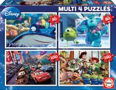 PIXAR Puzzle Multi 4 in 1: Nemo - Monsters - Cars - Toy Story