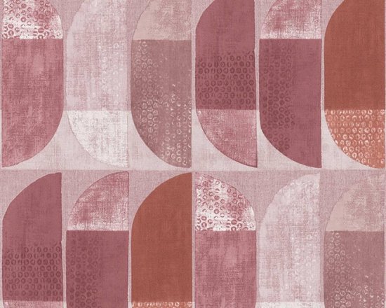GRAFISCH BEHANG | Modern - roze rood beige - A.S. Création Geo Nordic |  bol.com