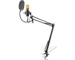 Studio microfoon - Vonyx CMS400B - Met verstelbare arm, shockmount en popfilter