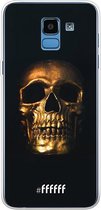 Samsung Galaxy J6 (2018) Hoesje Transparant TPU Case - Gold Skull #ffffff