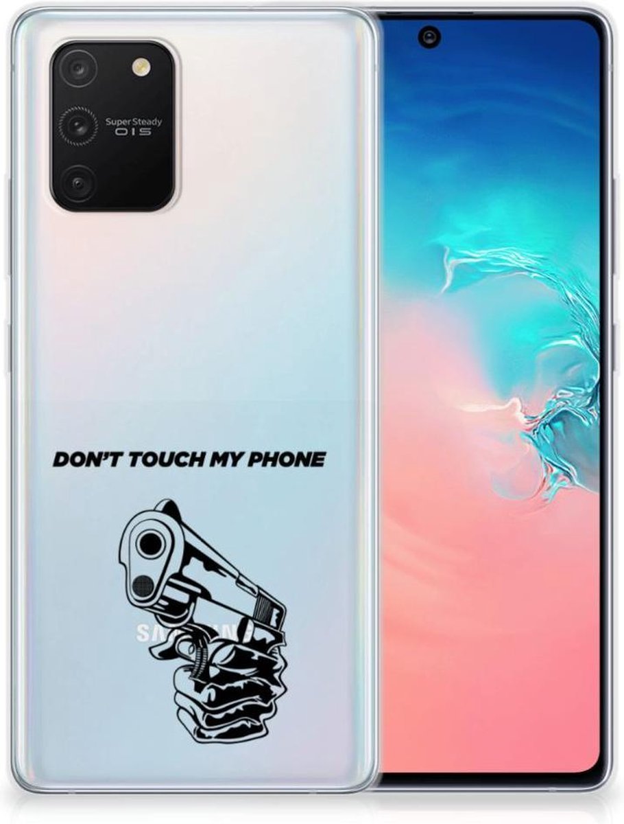 Samsung Galaxy S10 Lite Silicone-hoesje Gun Don't Touch My Phone